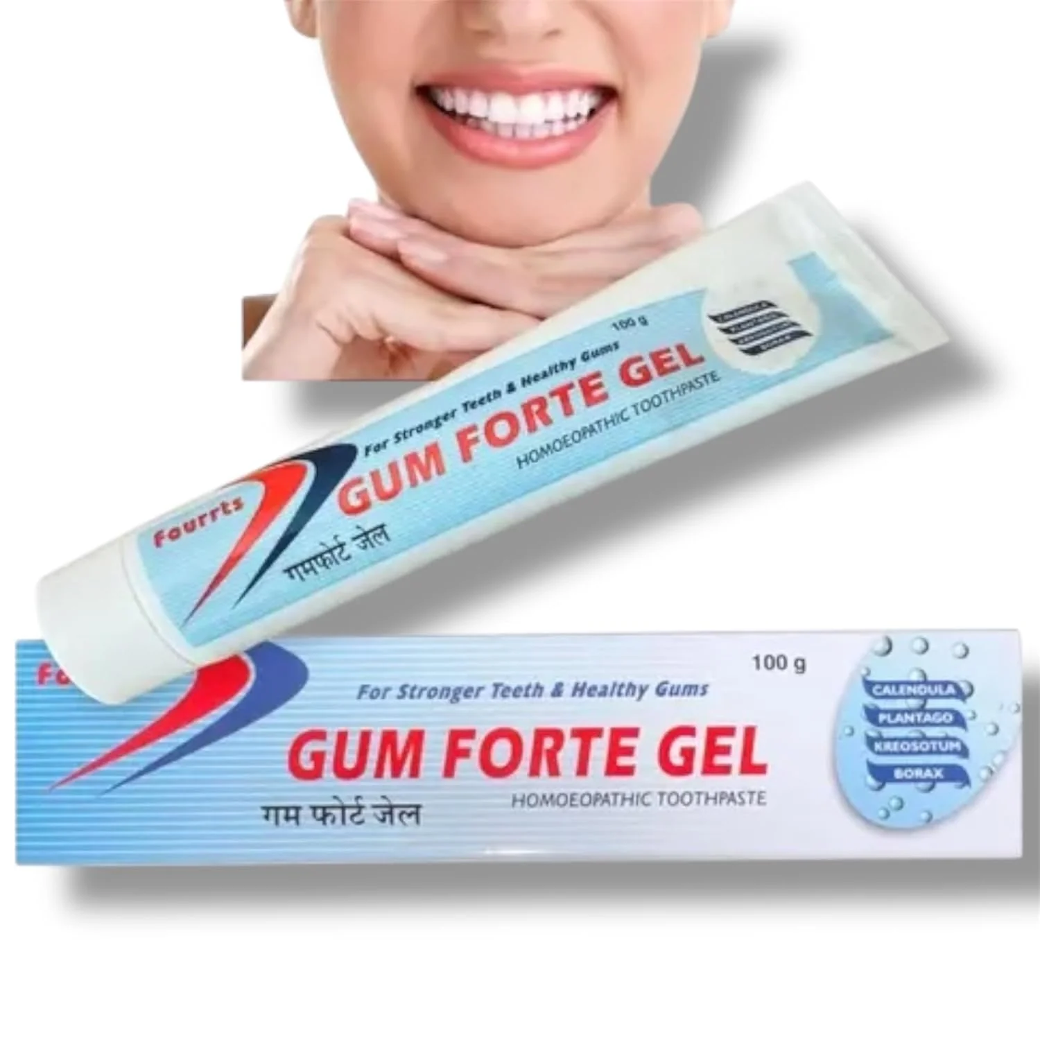 Fourrts Gum Forte Gel Toothpaste Herbal N Homeopathic Formulation -100gm X 3 Pcs COMBO