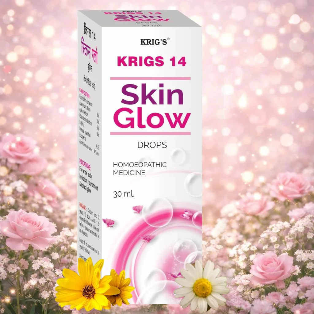 KRIG'S 14 Skin Glow Drops - Homeopathic Medicine For Natural Skin Glow And Hydration 30ml