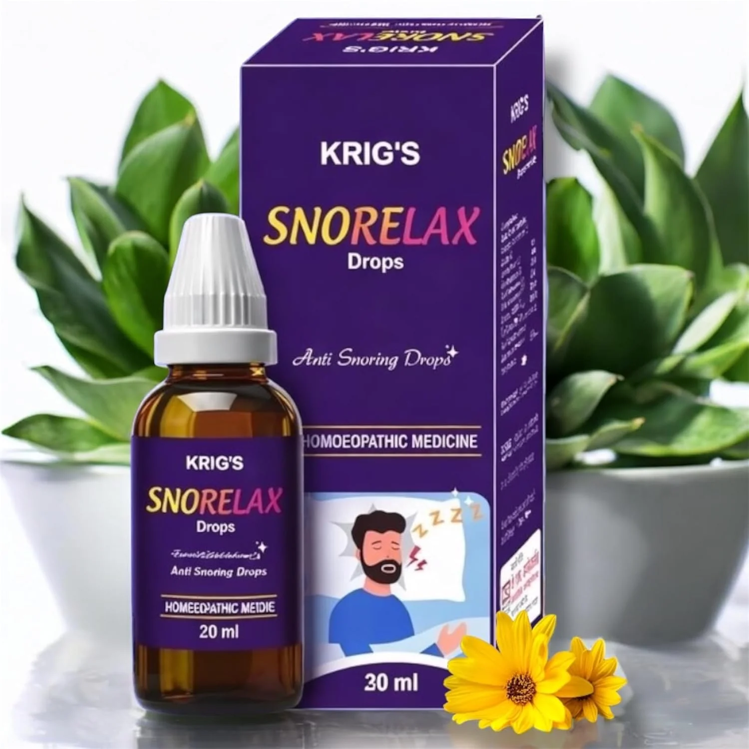 KRIG'S Snorelax Drops - Anti_Snoring Homeopathic Medicine 30ml