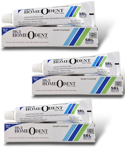 SBL Homeodent Toothpaste Saunf Flavour - SET OF 3 Tubes